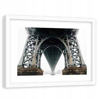 Obrázok v bielom ráme na Brooklyn Bridge 120x80