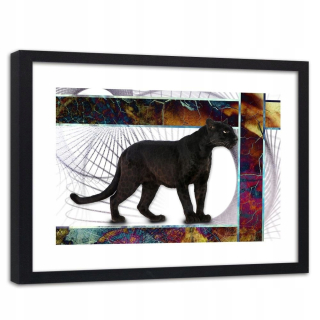 Obrázok v čiernom ráme vigilant Panther 120x80