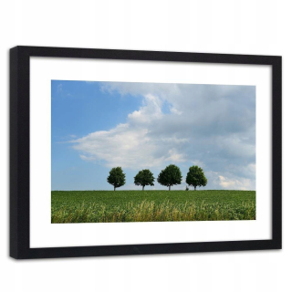 Obrázok v rámci čierneho stromu na lúke 90x60