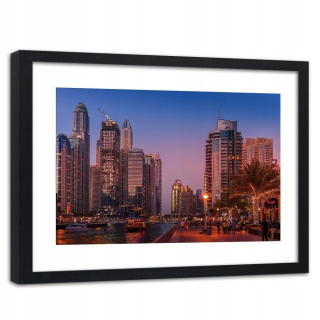 Obrázok v rámci Čierneho Dubaja vo večerných hodinách 120x80