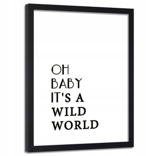 Obrázok v rámci Black Wild World Frame 80x120
