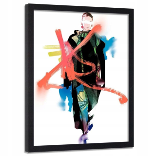 Obrázok v čiernom módnom týždni 50x70 rámu