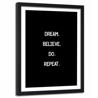Obrázok v čiernom rámci Motivačný slogan 80x120