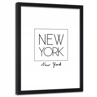 Obrázok v čiernom ráme nápisu York 80x120