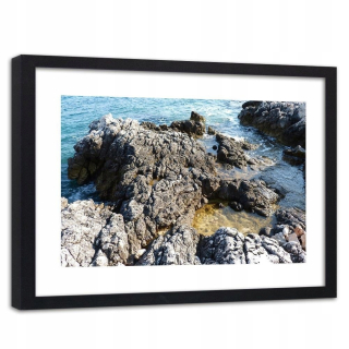 Obrázok v ráme Black Rock na Ocean Shore 90x60