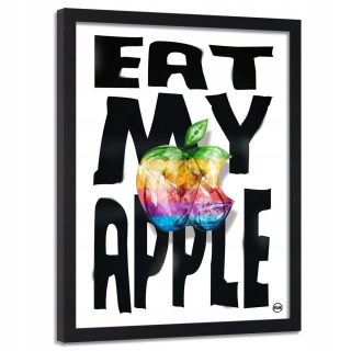 Obrázok v čiernom ráme, Rainbow Apple 50x70