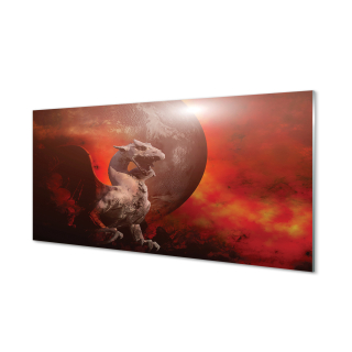 Moderný sklenený foto obrázok Dragon Fire 120x60 cm