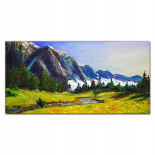 Obrázok s stenou grafiky 120x60 lúky Forest Mountains Heaven