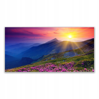 Obrázok s potlačou 140x70 Mountains Flower Meadow Landscape