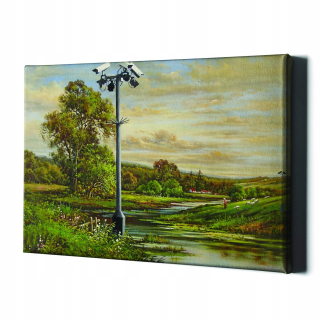 Obraz s rámom na stenu Banksy CCTV 60x40cm