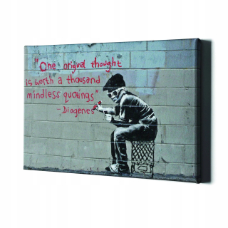 Obrázok s rámom pre stenu Banksy Diogenes 137x88 cm