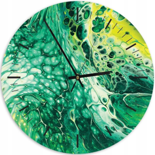 Obrázok s hodinovou zelenou mramorom 60x60