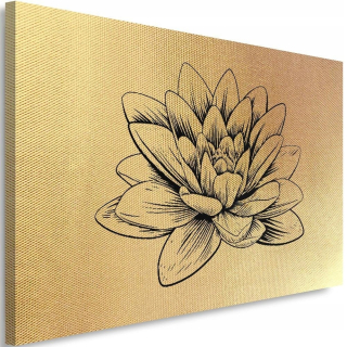 Obrázok Zlaté plátno 120x80 obrazy s kvetmi Lily