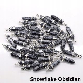 Obsidian Sneh Snowflakes Prírodný kameň šesť