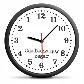 Hodiny - Omladzujúce. Nástenné hodiny. Spätný čas