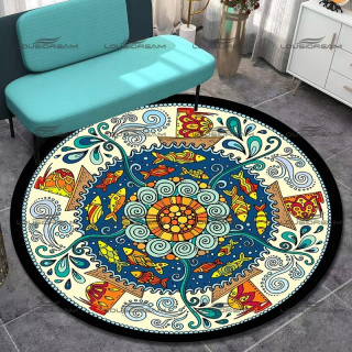 Kúpelňová predložka - Round Alfombra de Estilo Mandal