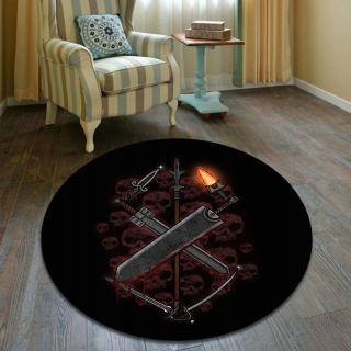 Kúpelňová predložka - Okrúhle alfombrary berserk de mang podlahová podlaha