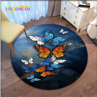 Kúpelňová predložka - Dream Butterfly-Ealfombra Round Floor Mat