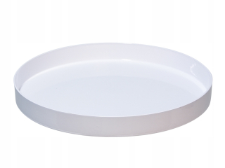 Dekorácia na stôl - Okrúhly podnos blízko základne Biała 27 cm