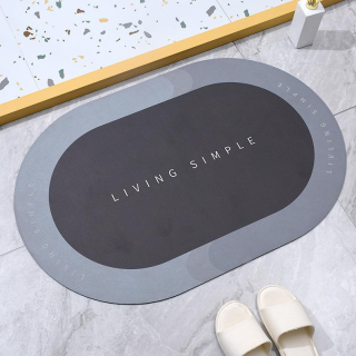Okrúhly modrý štýl 60cmx90cm super absorbent rohož