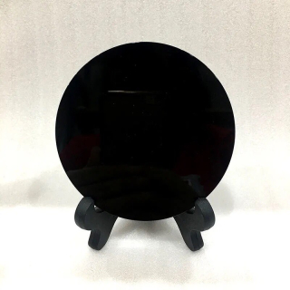 Okrúhly štýl 15 cm prírodného čierneho obsidiánu