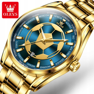Olevs nové Quartz hodinky pre mužov módne zlaté