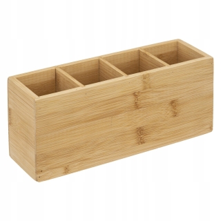 Organizér na kúpeľňové kancelárske bambusové náčinie
