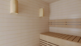Lampa bieleho osiku sauna
