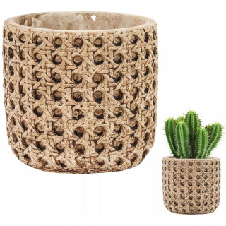 Duwen Pot 11 cm x 11 x 10,5 cm priemer 11 cm odtieňov hnedých a béžových béžových