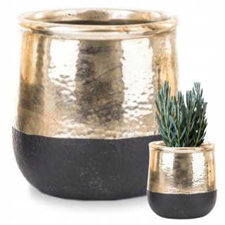 Duwen Pot 14,5 cm x 14,5 x 15,5 cm priemer 14,5 cm keramiky odtieňov žltej a zlata