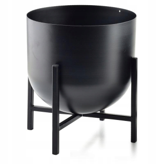 Stojan na kvety - Valec Khwen black 26 cm Kovová na stánku Loft