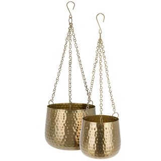 Prograden Pot 21 cm x 21 x 68 cm priemer 21 cm kovové odtiene žltej a zlata