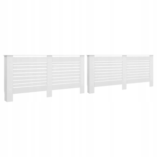 Kryt radiátora MDF 172 x 81,6 cm biely