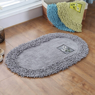 Oval-šedý štýl asi 60x90 cm rovný koberec sa putuje