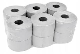 Toaletný papier - Jumbo toaletný papier šedý 12 valčekov 90 metrov