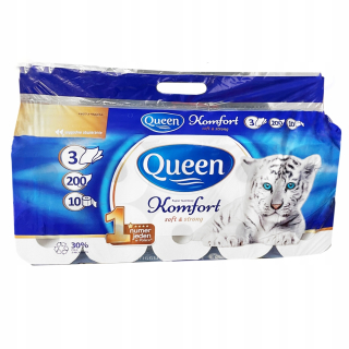 Toaletný papier - Queen Comfort Paper Comfort 10 valčekov 3 vrstvy