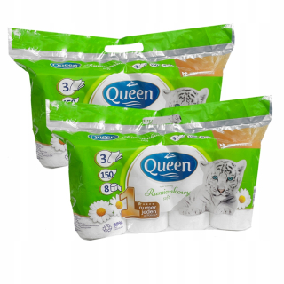 Toaletný papier - Queen Harmanček toaletný papier 16 valčekov 3war
