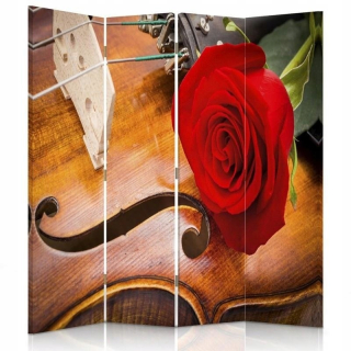 Na stene obrazovky 145x180 Rose na husliach