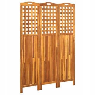Drevená miestnosť obrazovky 3 panely 121x2x120cm