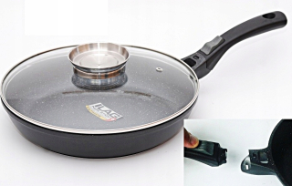 Panvica - Panvica 24 cm. Žulový indukciu. Odnímateľné držadlo