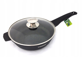 Panvica - Vyprážanie indukčné panvica hlboká mramor 28cm plynová 1238