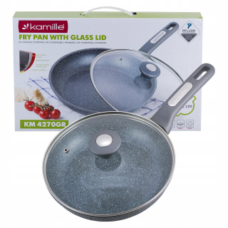 Panvica - Žula Panvica 22 cm Veko Indukčné Kamille