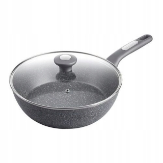 Panvica - Žulový tuk na vyprážanie s 24 cm veko