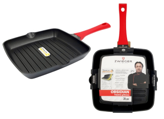Grill Frying Pan, Obsidian 28 cm nelepivé (nelepivé)