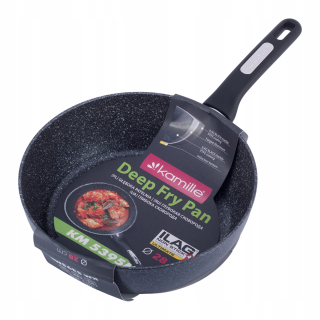 Panvica - Marble panvica hlboká 28 cm Wok indukcia plyn