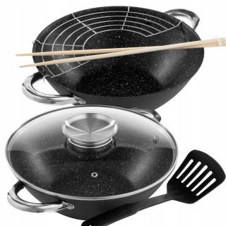 Wok panvica - Liatinová panvica 32cm KM4807MR sada