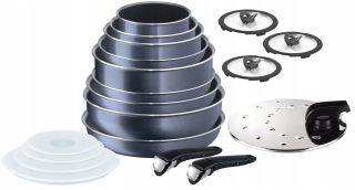 Sada hrncov - Panvice hrnce pokrývajú TEFAL INGENIO TITANIUM