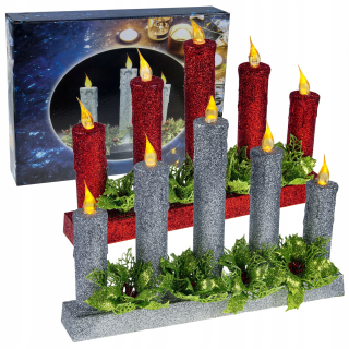 Svietník, lampáš - Krásny svietnik Advent ornament okno trblietky