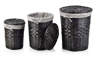 Kôš na prádlo - Súprava pino 3 koše pre okrúhle spodné prádlo