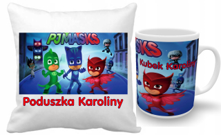 Vankúš - PJ Masky pijamersi vankúš Sada+hrnček+meno